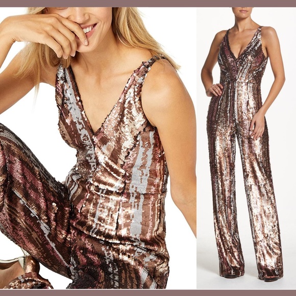 dress the population joey jumpsuit